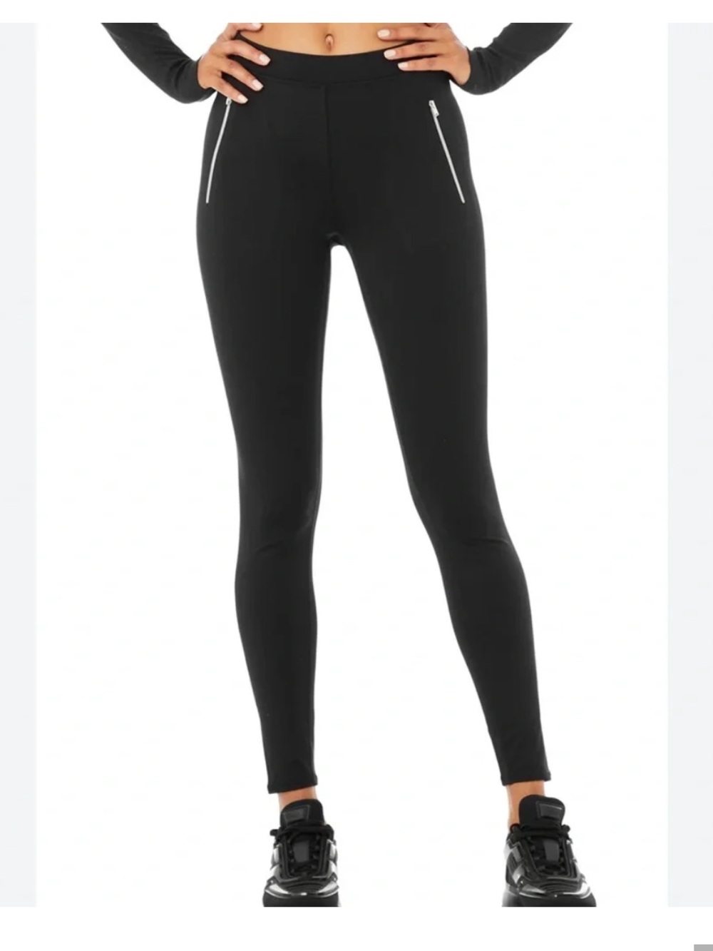 NWOT ALO Yoga Black High-Rise Zip Pocket Leggings